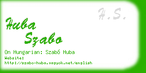 huba szabo business card